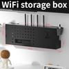 Creative Multi Functional WiFi Router Storage Box Hidden Storage Rack Plug-in Wire Organizer Carbon Steel Wall Hanging Rack