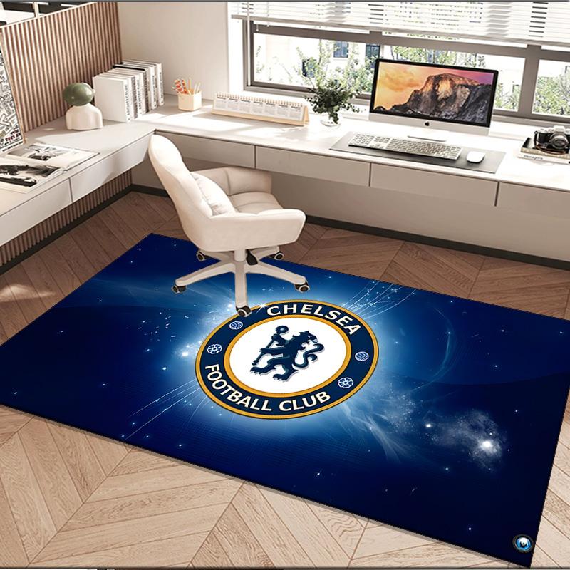 1PC Rug Chelsea Football Club Crest Carpet, Chair Rug,Area Rug for Office Bedroom Living Rooms Bedroom, Doormat Decor Christmas Fan Gifts
