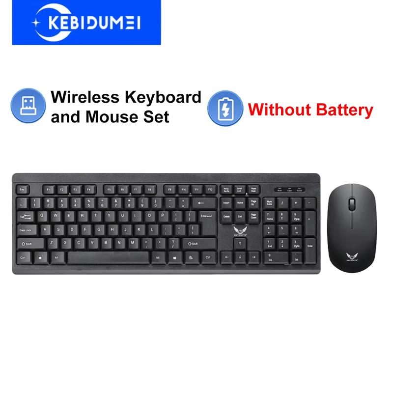 Set Tastiera e Mouse Wireless 2.4G 104 Tasti Tastiera Standard Combo Mouse Tastiera da Gioco Mouse Wireless 2.4G Per PC Laptop