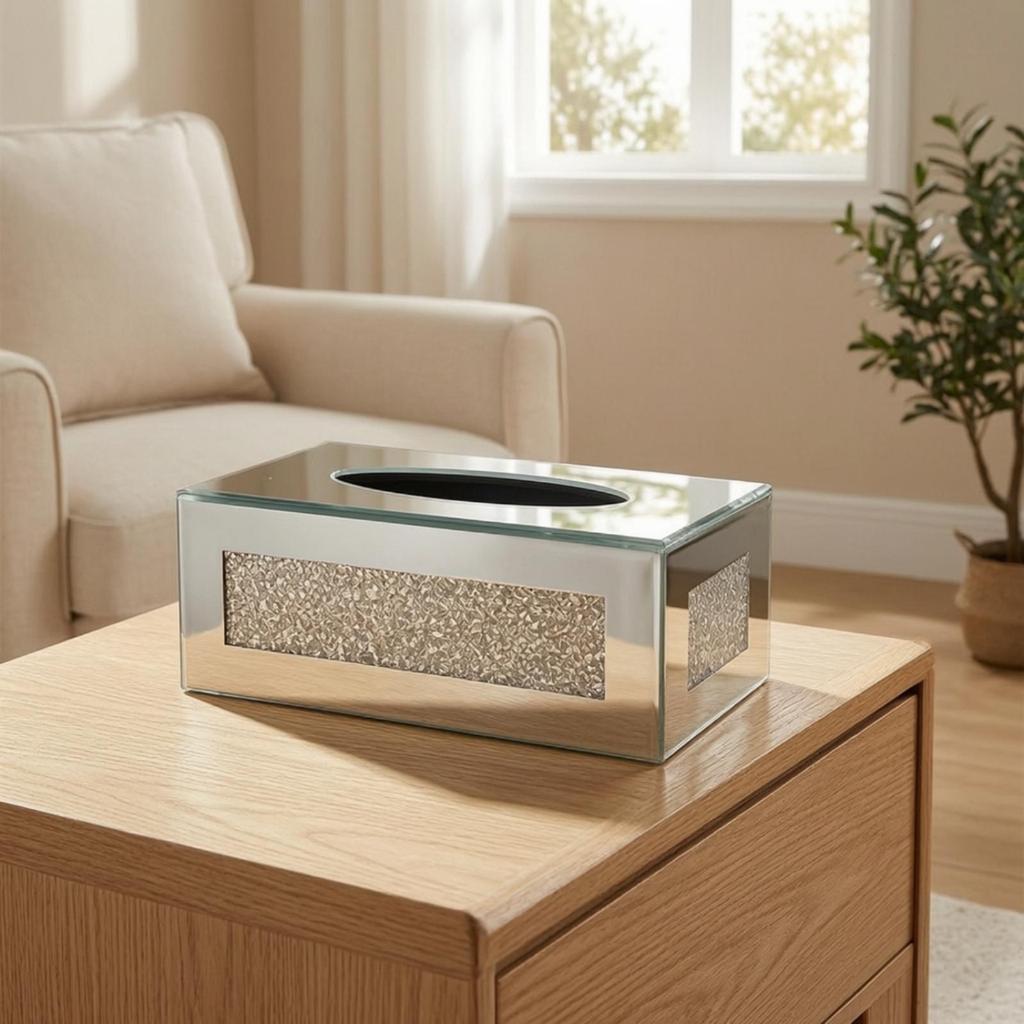 Tissue Box Holder Decorative Cover Tabletop for Vanity, Desk