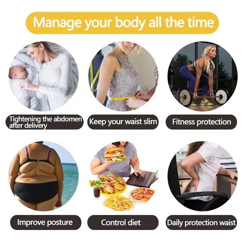 Waist Trainer for Women Adjustable Sweat Wrap Bandage Tummy Trimmer Belt for Gym Workout Fitness 