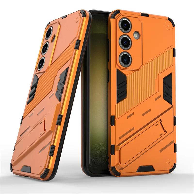 For Samsung Galaxy S24 FE 5G Case Car Magnetic Holder Armor Phone Cover For Sumsung S24FE S 24 FE 24FE 5G Soft Frame Coques