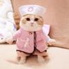 Pet Nurse Costume Nurse Dog Clothes Holiday Apparel for Cats Christmas Halloween Outfits Easy to Wear Lovely Uniform
