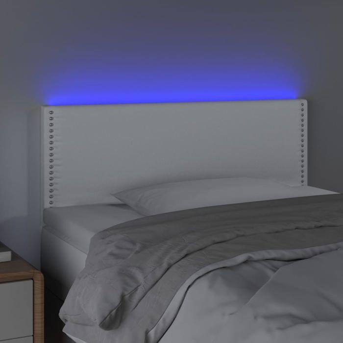 VidaXL LED Headboard Bedroom Furniture Single Bed Accessory Headboard Interior White 3121557