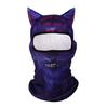 3D kočičí cyklistická kukla obličejová kapuce s ušima Zvířecí potisk obličejová maska ​​kukly pro outdoorové aktivity Hudební festivaly Raves Ski