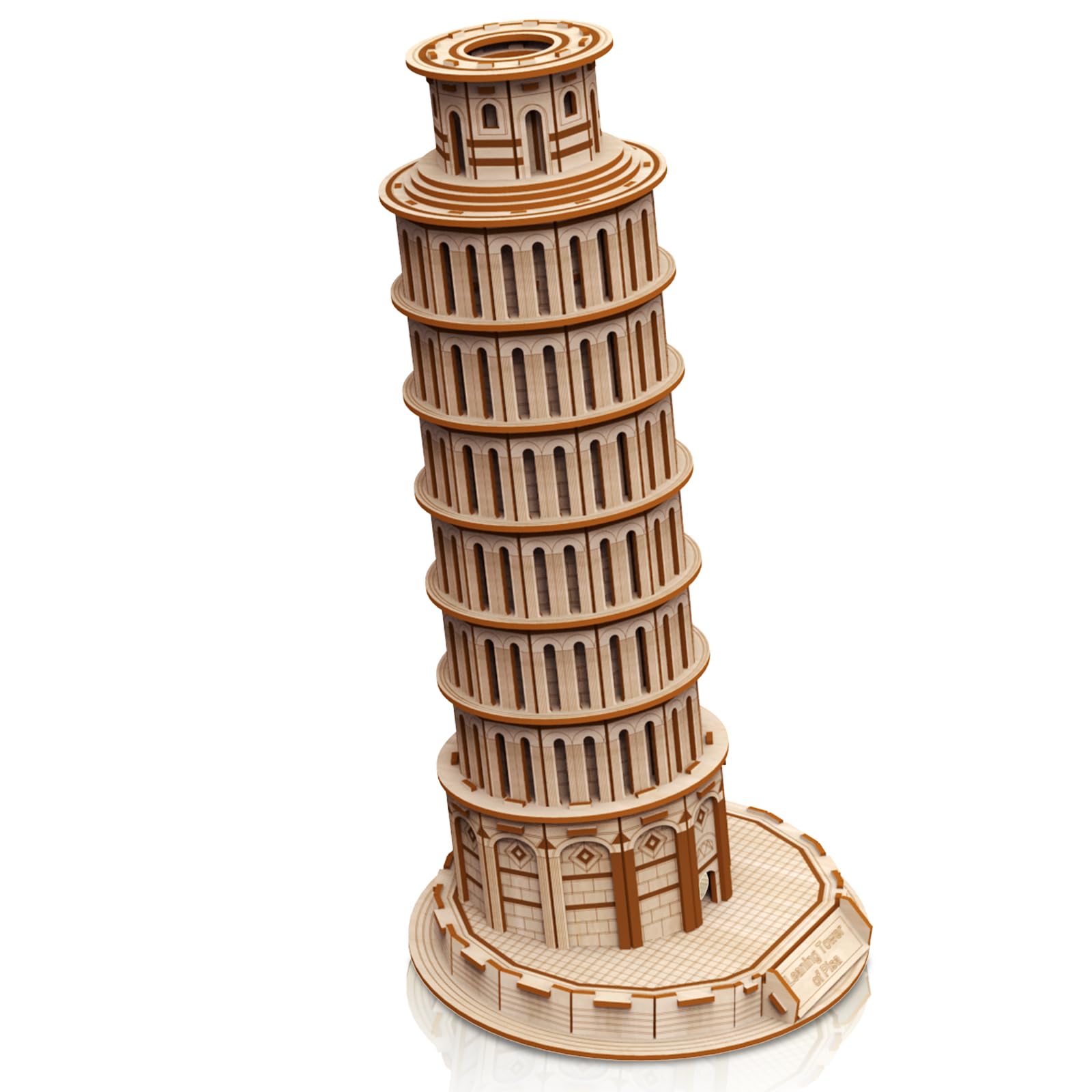 

Hallisun 3D Wooden Puzzle Leaning Tower of Italy Wood Model Building 3D Puzzle Craft Hobby Toy Handicraft DIY Mechanical Assembly Kit Suitable for