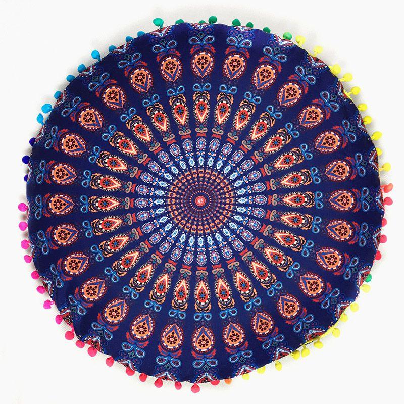 Premium Quality Mandala Round Cushion Cover For A Timeless Bohemian Look
