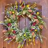 Texas Wildflower Wreath Rustic Home Decor Artificial Cottage Wreath