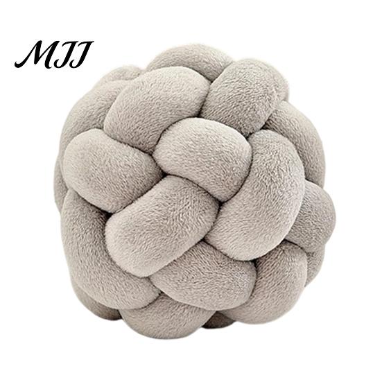 Stylish Creative Throw Pillow Knot Ball Pillow, Round Ball, Soft Knotted Cozy Support for Reading Decorative Cushion Sofa Couch, Modern Bedroom Living