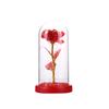 Valentine's Day Immortal Flower Glass Cover Gold Foil Rose Romantic Bouquet Ornament Couple New Year Birthday Gift
