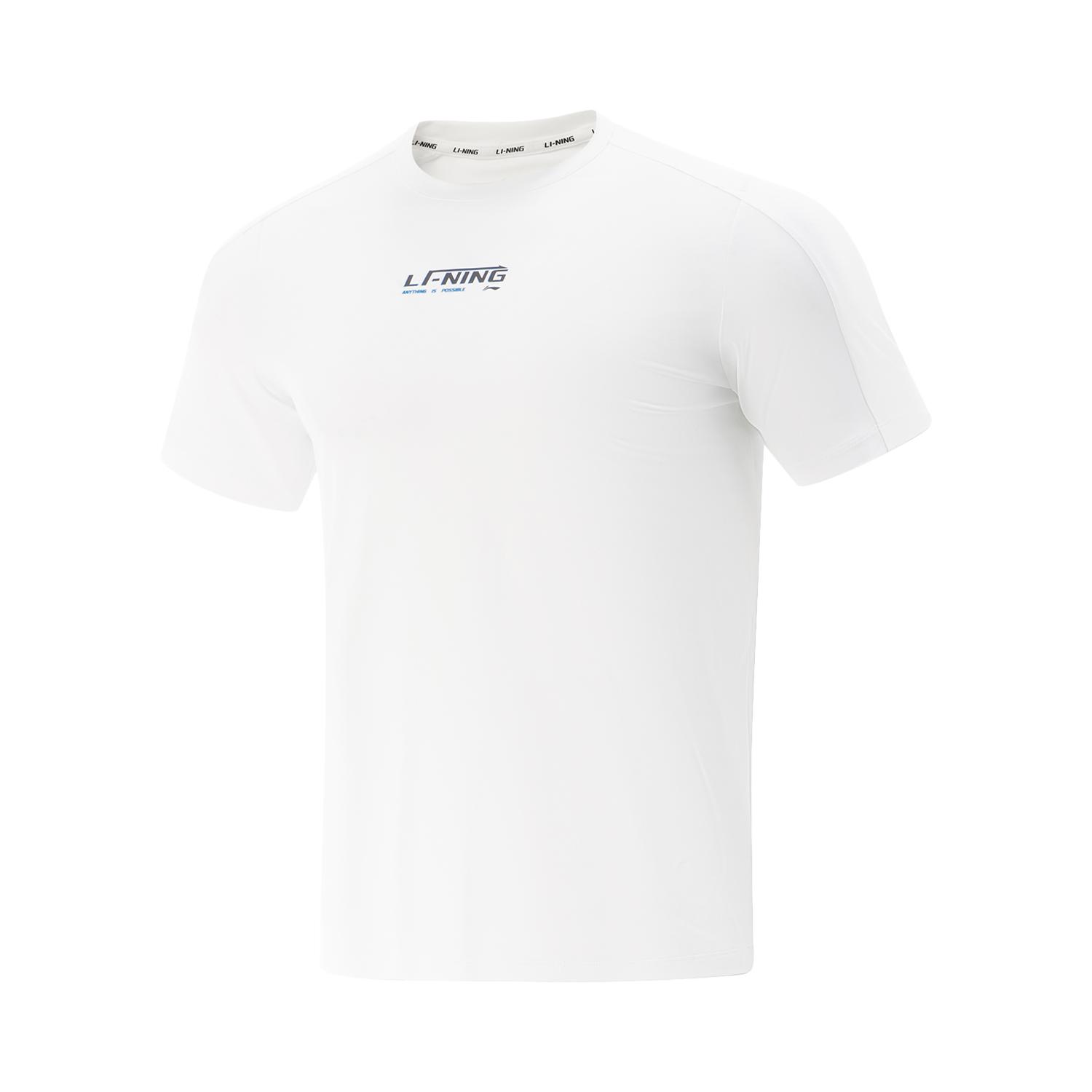 

Li-Ning Comfortable Breathable Versatile Letter Round Neck Short Sleeve T-Shirt Men Tops Standard-White ATSV389-9 L