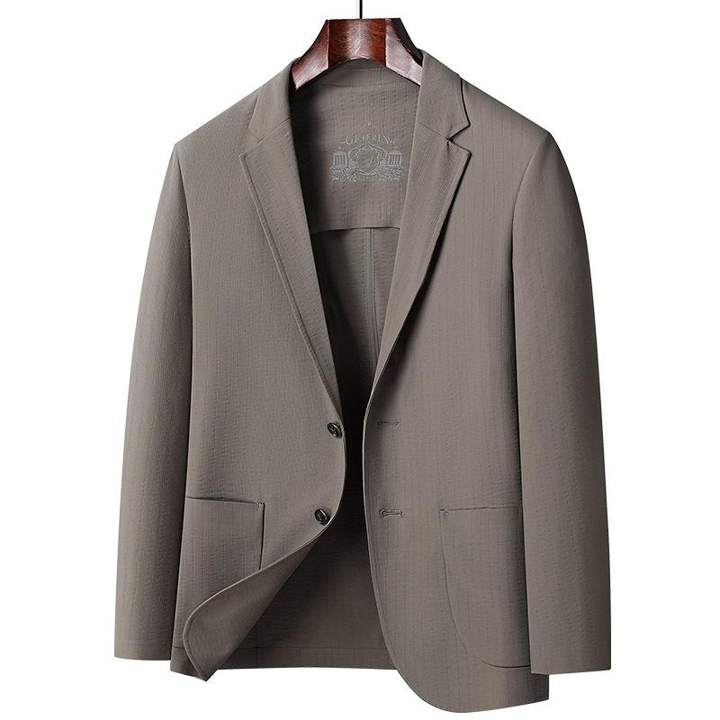 

Нейлоновый однослойный тонкий костюм для весны и лета, мужской облегающий солнцезащитный повседневный однотонный костюм XXXXL