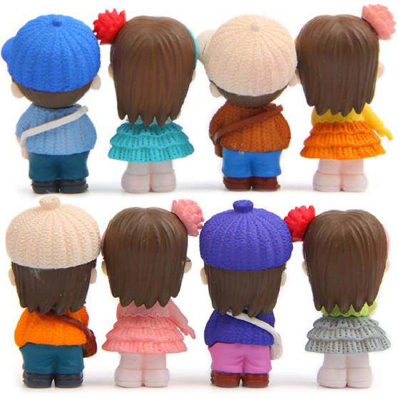 8 Pcs Cute Boys Girls Couple Figures Playset, Cake Toppers, Cake Decoration