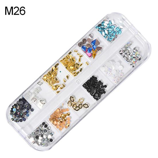 Sfaturi mixte pentru arta unghiilor DIY cu strasuri pentru decorare cu bile rotunde instrument de manichiura