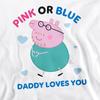 Peppa Pig Unisex Adult Pink Or Blue Daddy Pig Loves You Sweatshirt