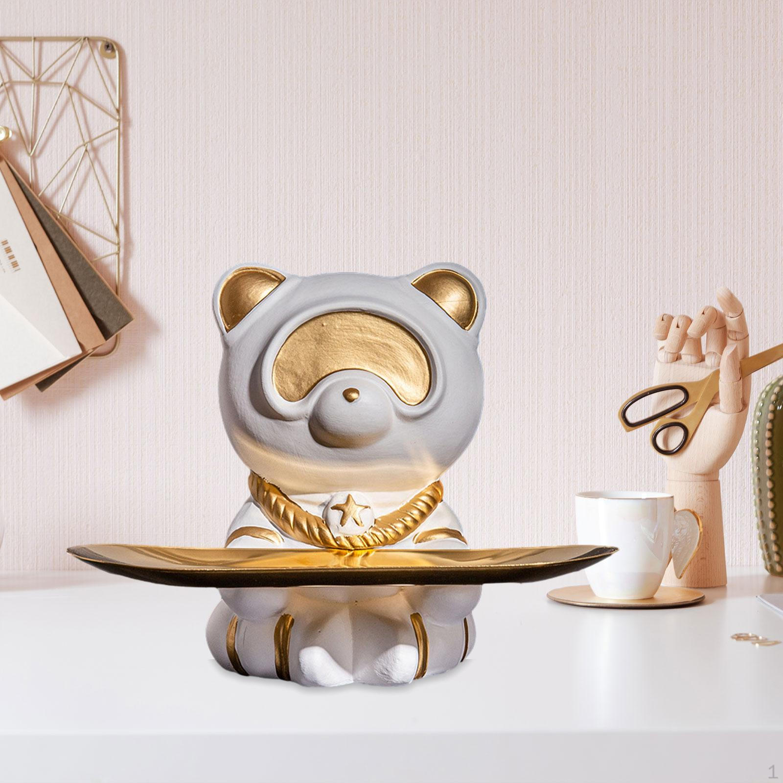 

Фигурка животного, ювелирный брелок, поднос, стол, центральная часть, статуя космического медведя, ящик для хранения, органайзер для белый