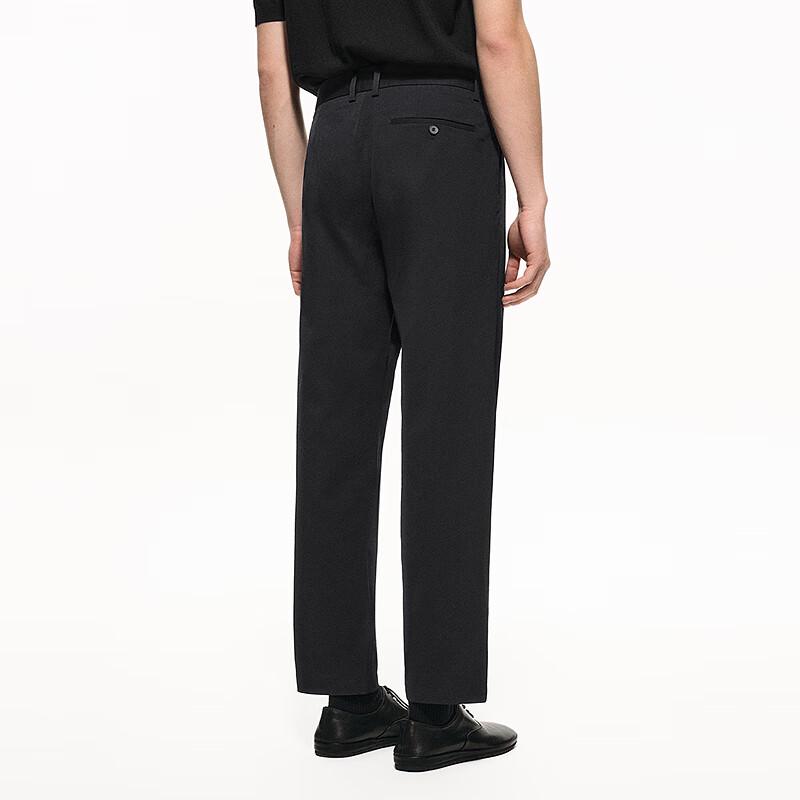 Men's Slim Fit Tapered Cropped Linen Blend Pants