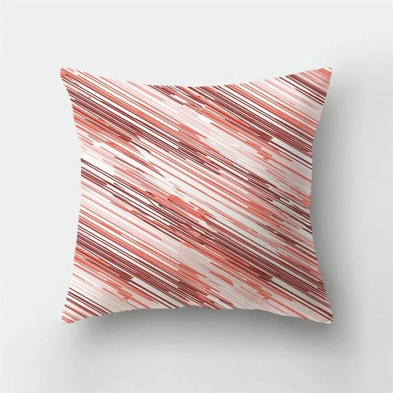 Nordic fashion geometric plant orange red pillowcase 45X45cm living room sofa cushion cover bedroom home decoration