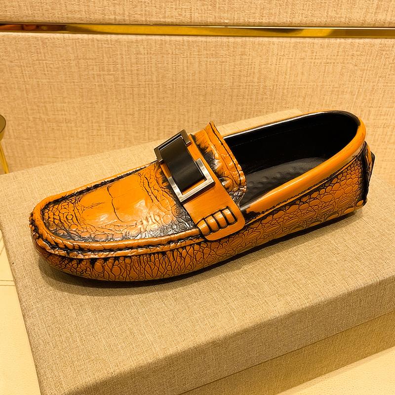Vintage Loafers Shoes For Men Boat Shoes Summer Business Genuine Leather Man Moccasins Mens Driving Casual Shoe Slip On Flats