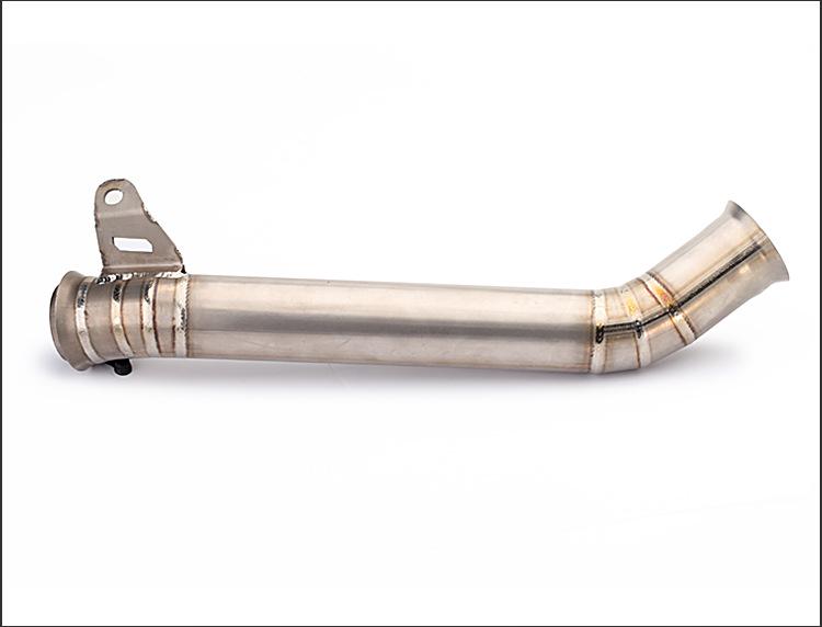 Exhaust Pipe for DUKE690 Motorcycle: Titanium Alloy Mid-Section with Bend Pipe Connector.