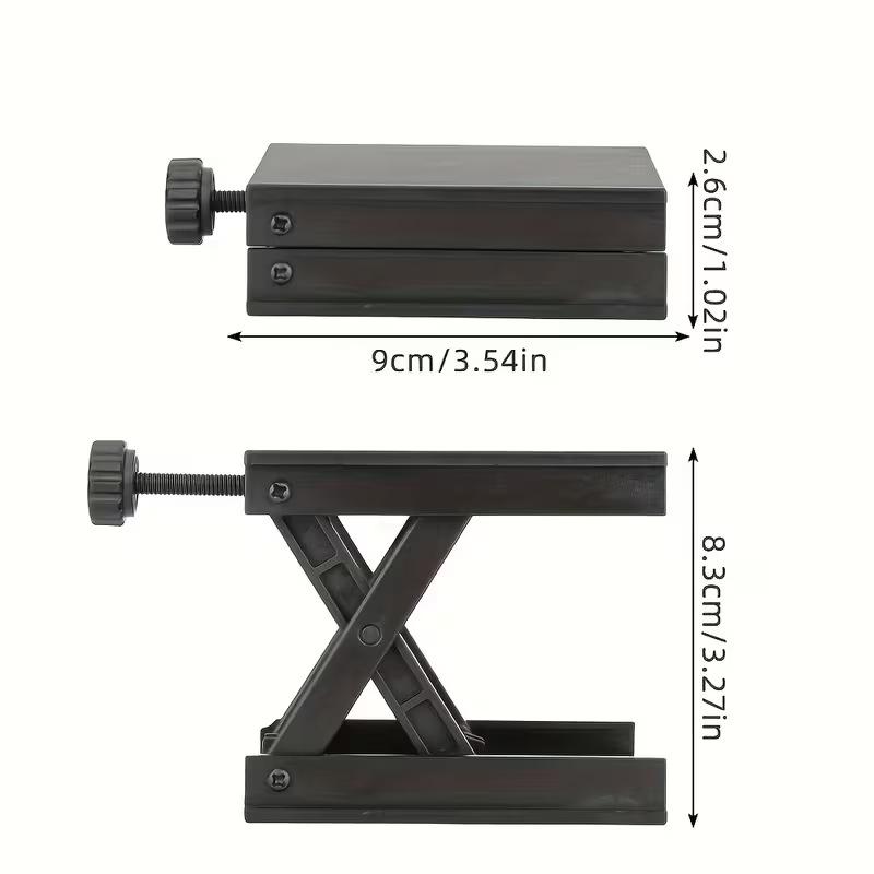 Adjustable 12/16-Line Level Platform: Wall/Floor Mounted Instrument Lifter with Plastic Bracket Accessories