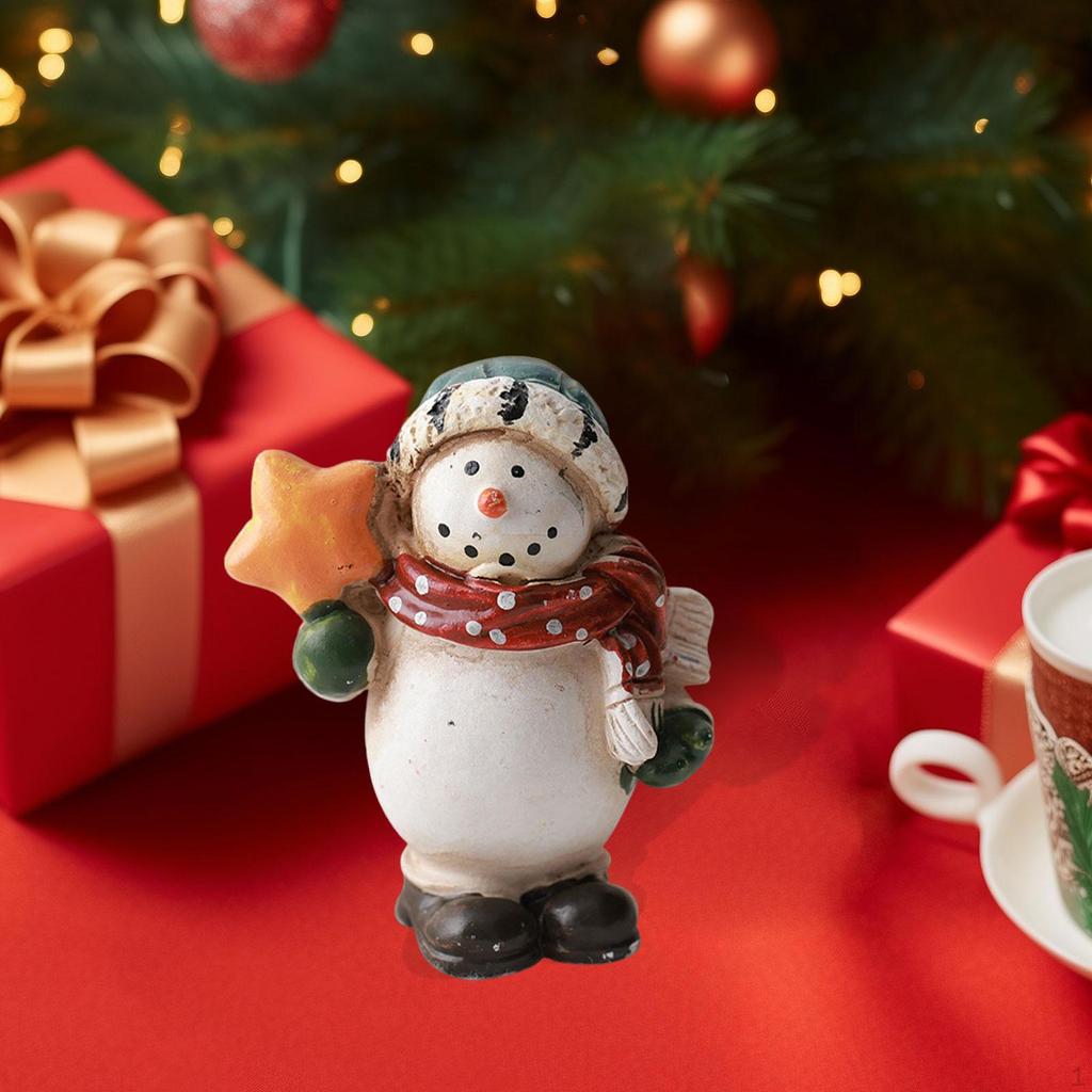 Entzückende Weihnachtsfigur, Sammler-Winterskulptur, Kleine Schreibtischdekoration aus Kunstharz, Ideal
