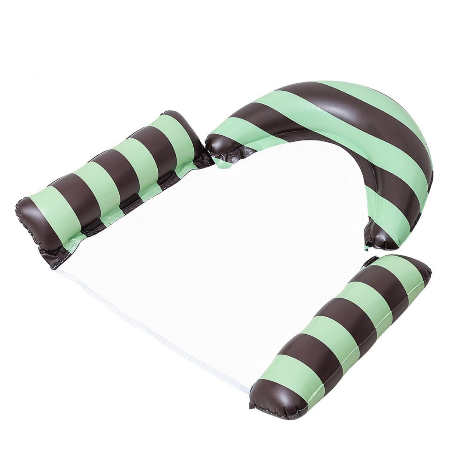 Hollow And Breathable Swimming Pool Inflatable Float , Foldable Striped Floating Bed, Inflatable Swimming Pool One Size коричневый