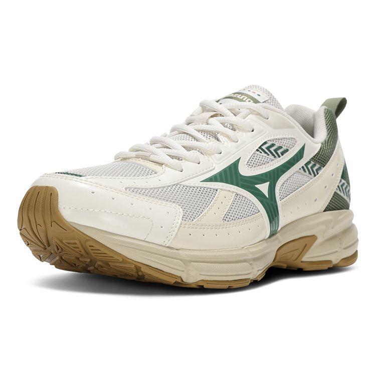 Mizuno Speed Comfortable Retro Fabric Synthetic Leather Durable Breathable Lightweight Low-Top Running Shoes Unisex sneaker Light-Green D1GH223022