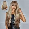 Fashion Curly Hair Natural Fluffy Wig Full-Head Wig Gradient Golden Long Fashion