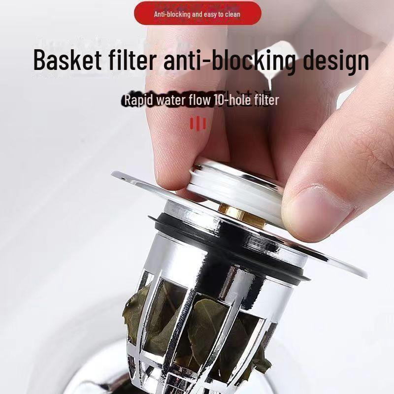 

Фильтр для раковины нажимного типа из нержавеющей стали и пробка для дезодоранта