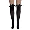Clearance lingerie with perspective long tube over knee bow stockings 4517