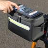 Reflexní taška na řídítka pro cyklistiku Vodotěsná taška na řídítka kola Přední úložná kapsička Dotykové obrazovky Držák na telefon na kolo