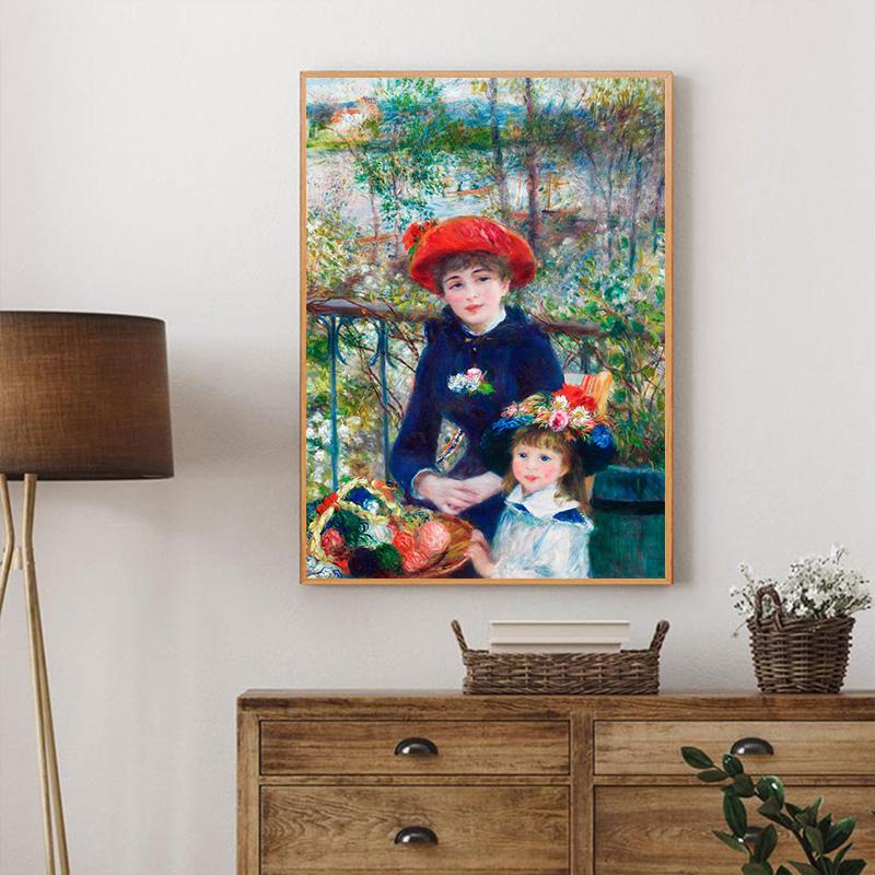 French Impressionist Auguste Renoir Artwork Poster Print Canvas Painting By the Seashore Wall Art For Gallery Home Room Decor