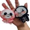 Cute Couples' Skull Pendant Keychain - Small Plush Doll