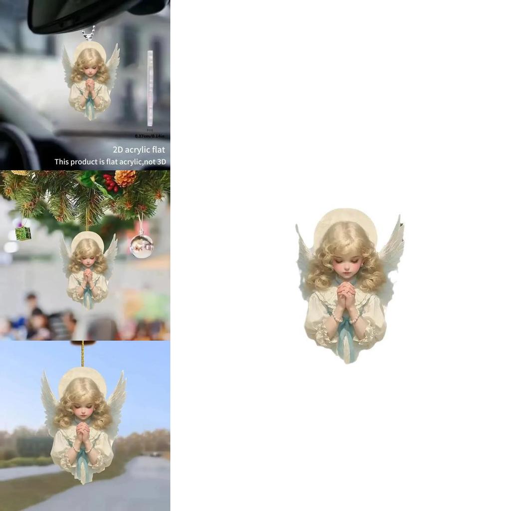 Acrylic Angel Car Interior Decor Pendant For Stylish Vehicle Accessories