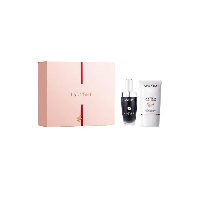 Lancôme Skin care set Chinese Valentine s Day Limited Edition Super Two-piece set: small black bottle essence 30ml + small white tube sunscreen 30ml чёрный