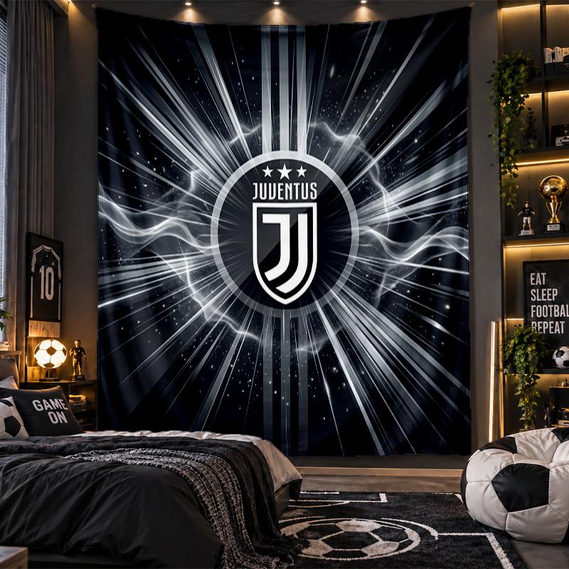 Arazzo da Appendere a Parete Tessuto Stampato Juventus FC per Soggiorno Camera da Letto Decorazione per la Casa