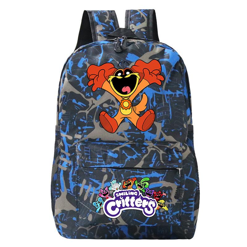 Cartoon Printed Children'S Backpack, Animation Schoolbag, Male And Female Primary And Secondary School Students Outdoor Travel Backpack