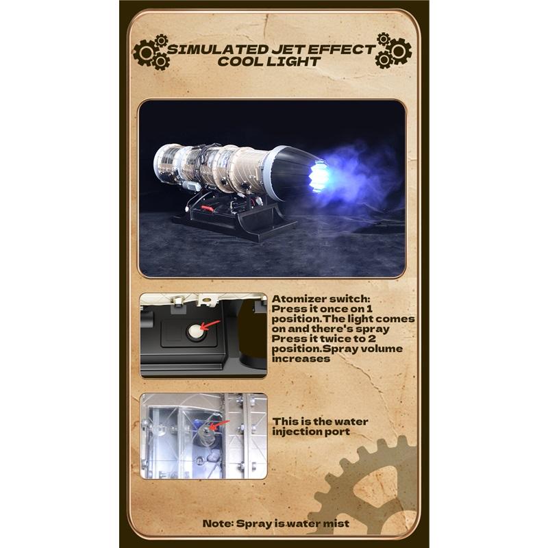 TECHING SMALL BYPASS TURBOFAN ENGINE Electric Assembling Model KIT Desktop Decorative Ornaments Adults Children's Toys Gift