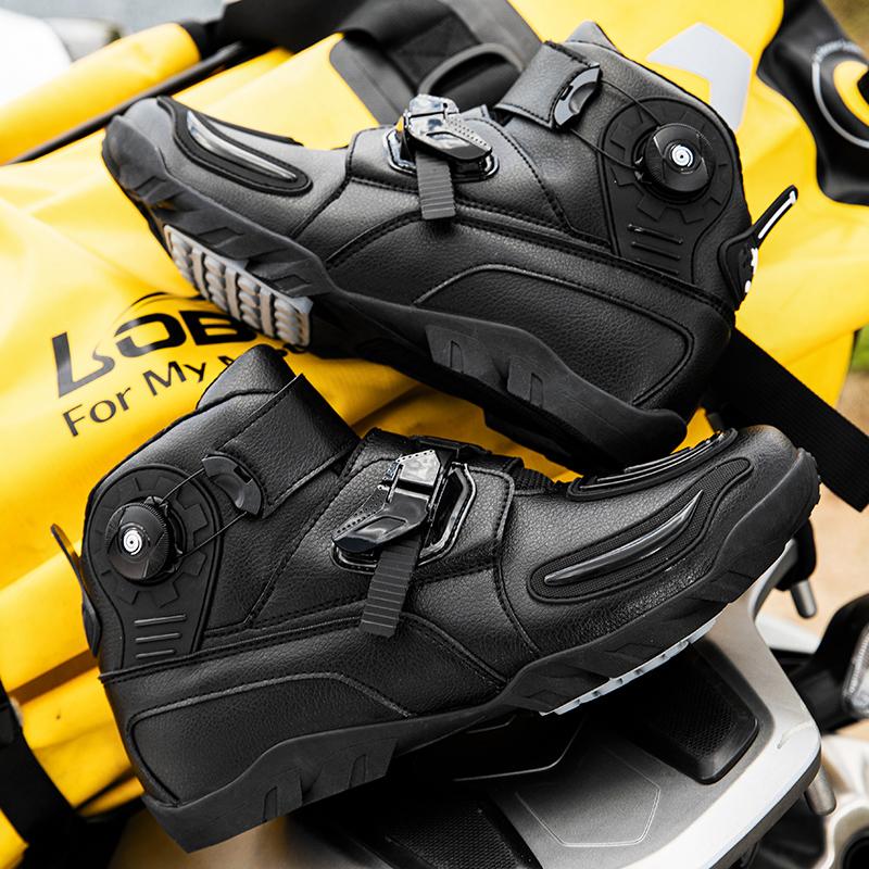 36-48 Unisex motociklu zābaki, liela, maza āda, Citron pretslīdes motociklu zābaki