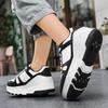 29-40 Bambini Smontaggio Quattro Ruote Scarpe Piatti Scarpe da Fuga / Scarpe da Pattinaggio a Rotelle con Ruote per Donna