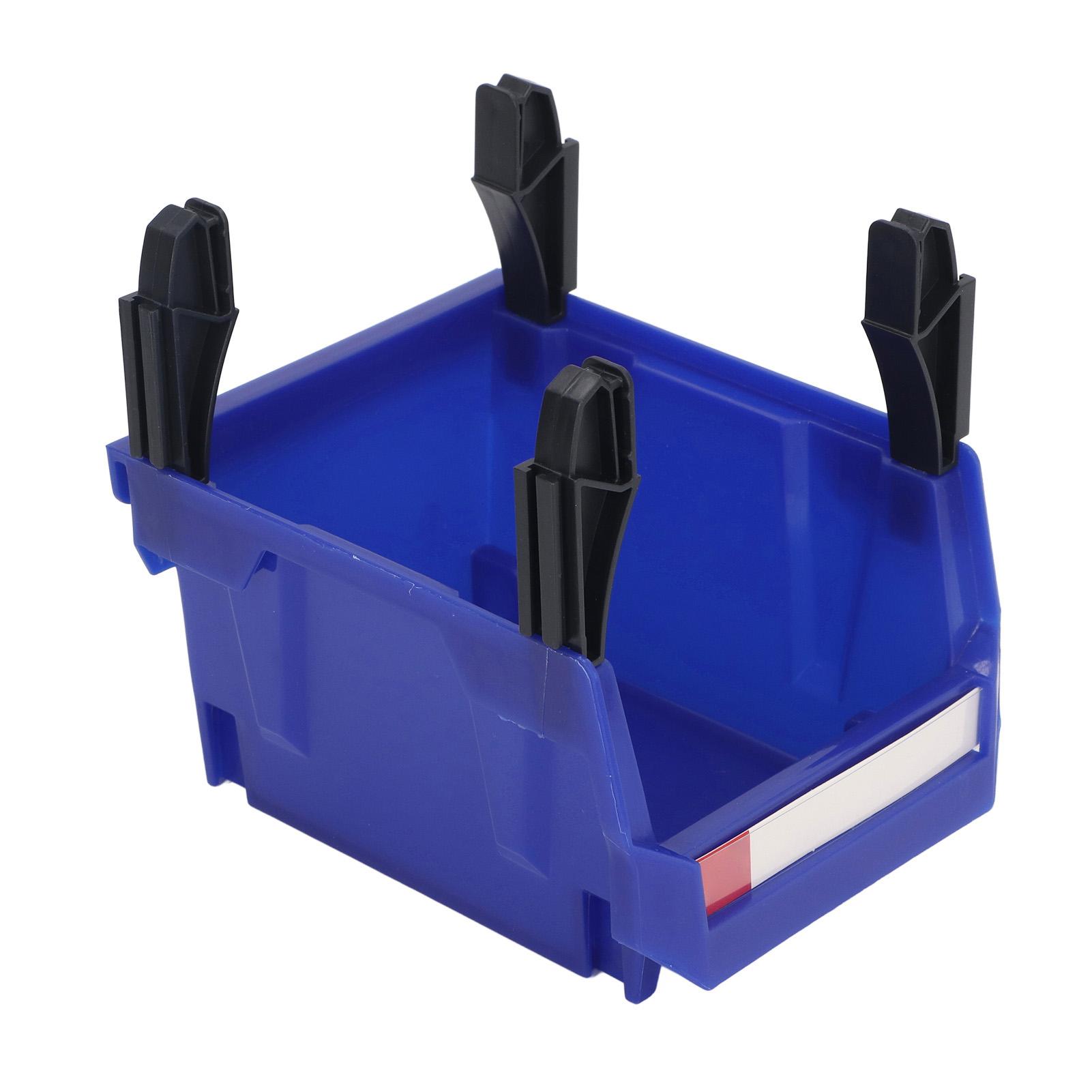 Стойка для хранения деталей Настенная Штабелируемая Ящик для инструментов Магазина Органайзер для винтов Утолщенный Наклонный рот Комбинированный тип Синий