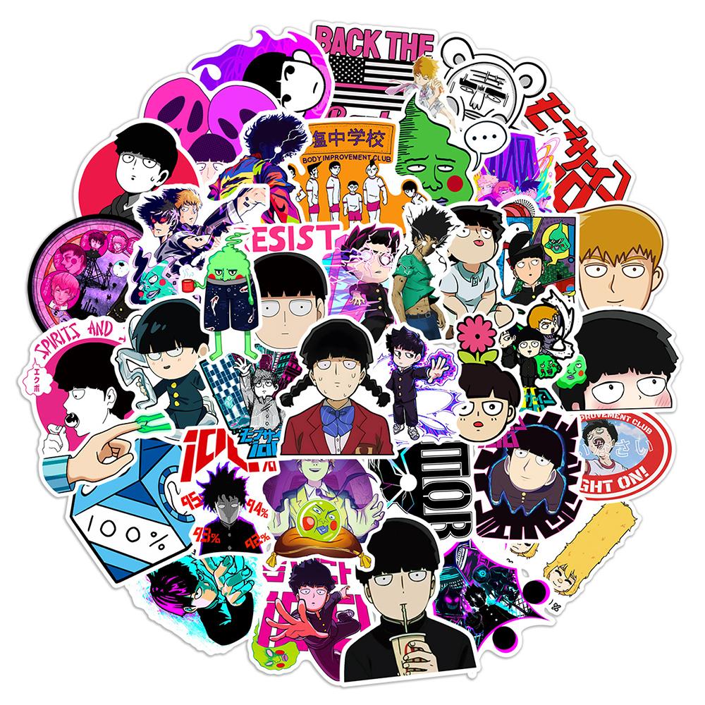 10/30/50pcs Japanese Anime Mob Psycho 100 Stickers Cartoon Kageyama Shigeo Decals DIY Skateboard Phone Luggage Sticker Toy Gift