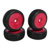 2024-4PCs 1/8 RC Truck Tires Rubber Wheel Tires Accessory Replacement for HPI RC Off Road Vehicle Red