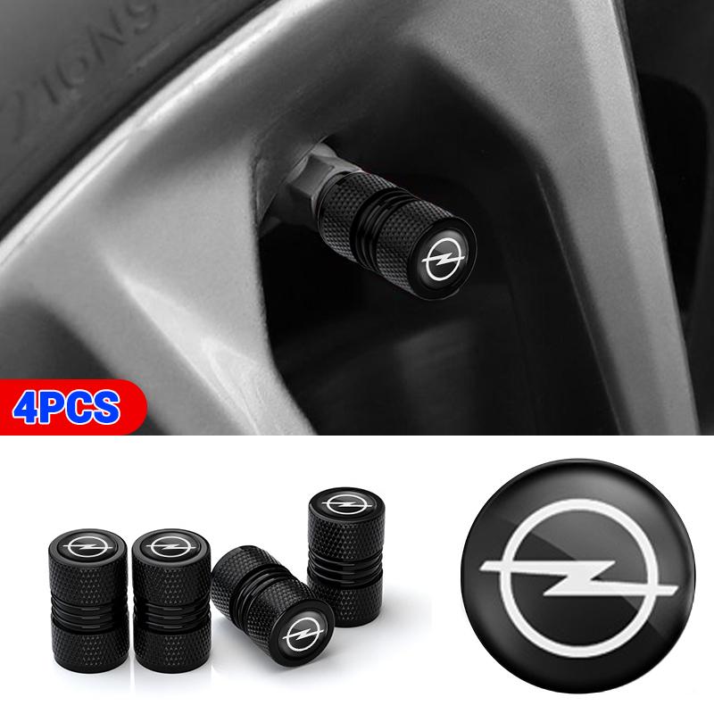 4pz Tappi Valvola Pneumatici Ruote Auto Coperchio Stelo Impermeabile in Lega per Opel Astra Insignia Corsa Zafira Meriva Mokka Vivaro Vectra Antara