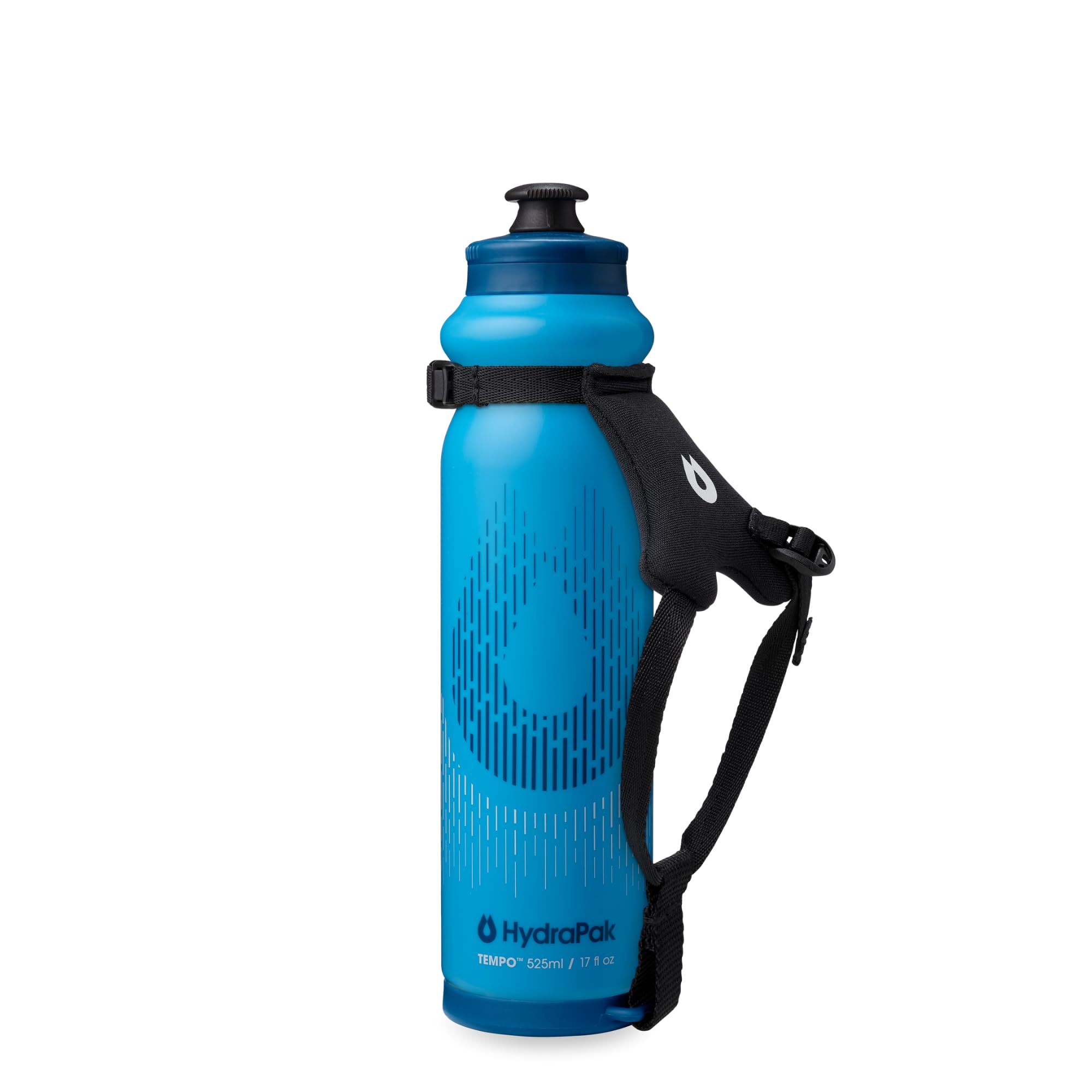 

HydraPak Tempo Pro 525ml Handheld Running Squeeze Bottle for Training and Race Day Hydration with Detachable Strap Blue - (525ml/17 oz) - синий