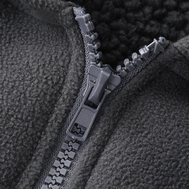 Autumn Winter Fashion Fleece Thickened Warm Hooded Coat Men's Casual Jacket