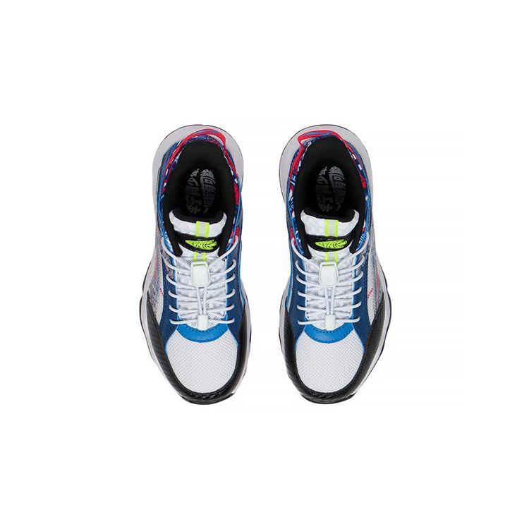 LiNing Low Top Basketball Shoes Kids sneaker White Blue YKBS052-1
