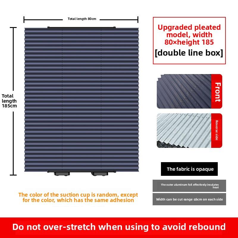 Retractable Car Sunshade, Auto Front Windshield Sun Shade, Blocks UV Rays and Heat, Universal Fit