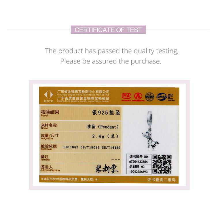 BAMOER 925 Sterling Silber Schmuck Schöne Hexe Astronaut Hund Anhänger Herz Bär Charme fit Original Armband